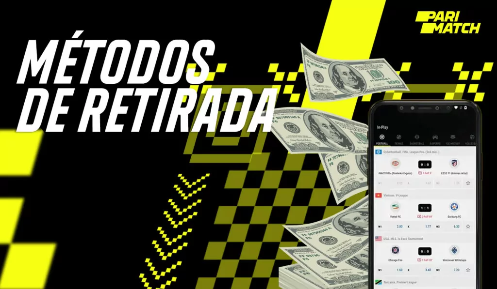 Métodos disponíveis para retirada de fundos de sua conta Parimatch