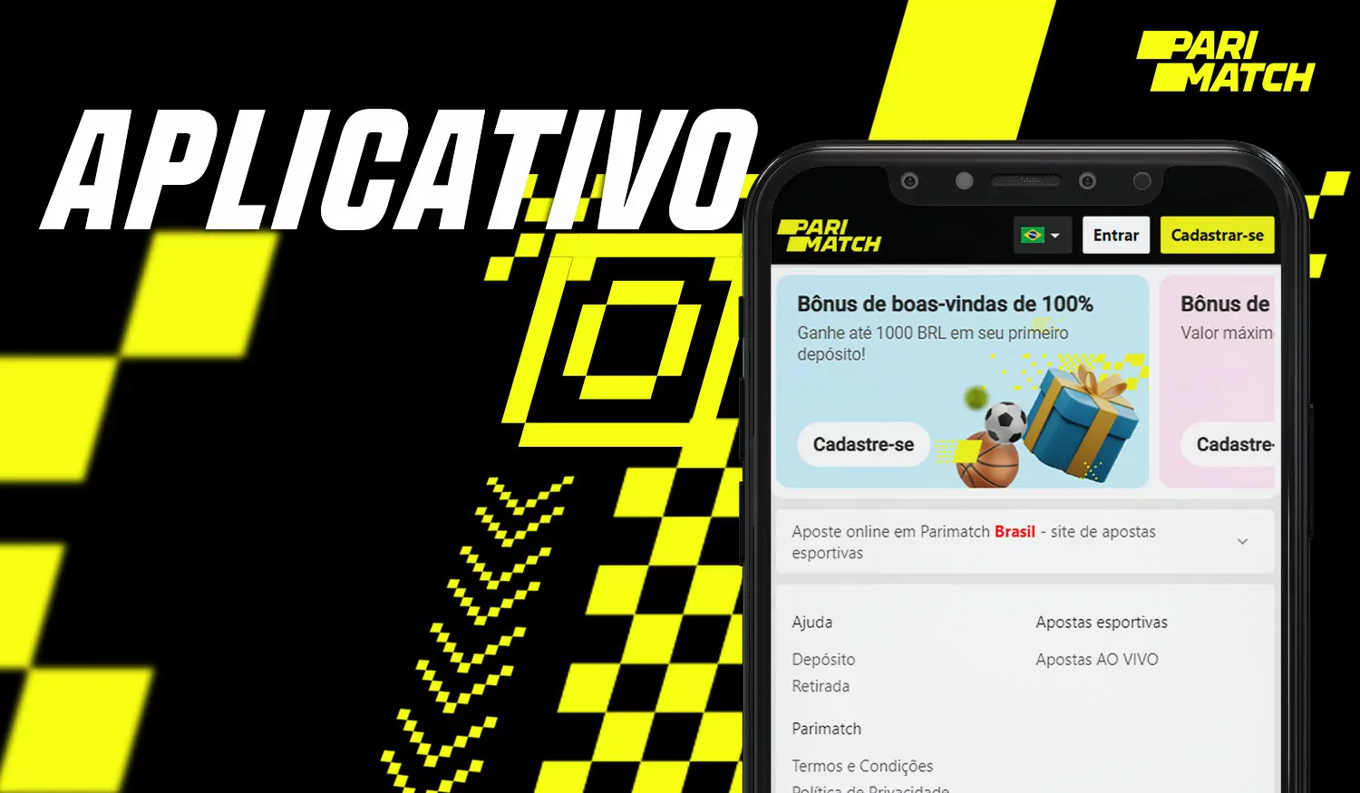 Todas as características do aplicativo móvel Parimatch Brasil.